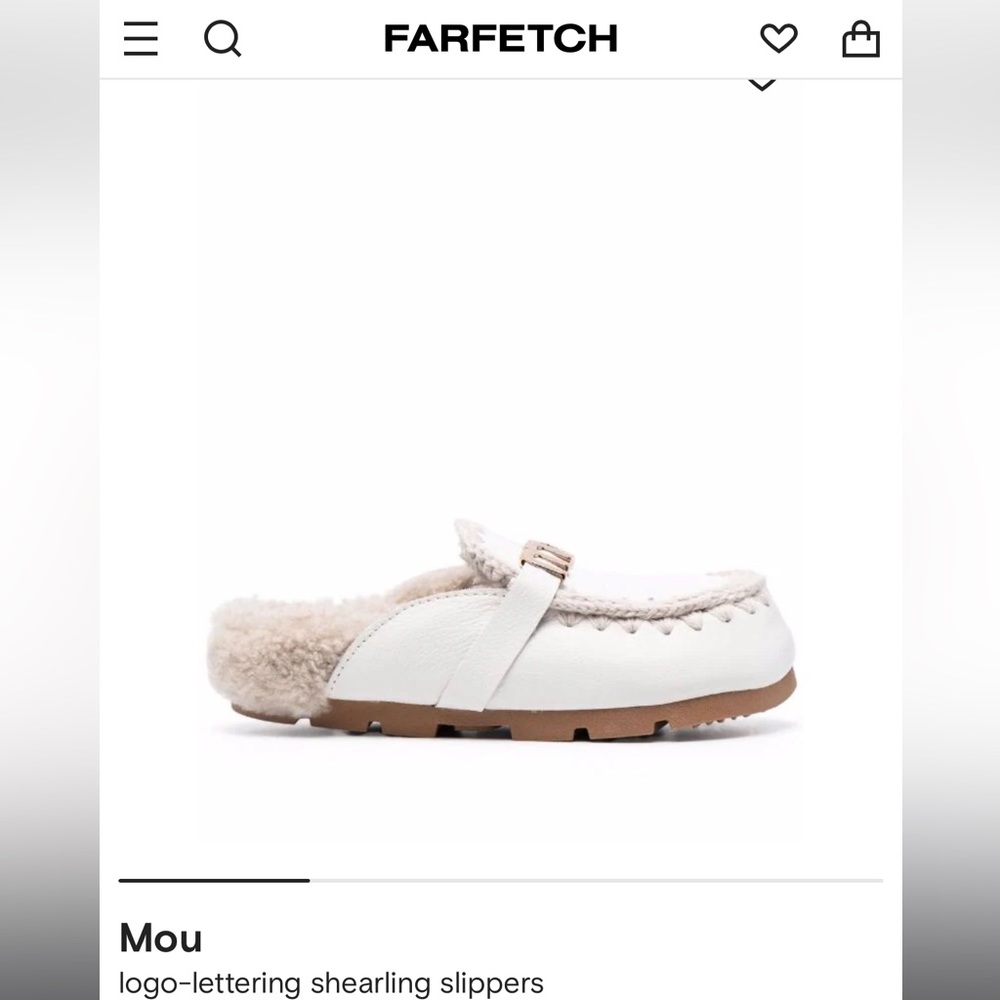 Mou Shearling Suede Logo Slippers